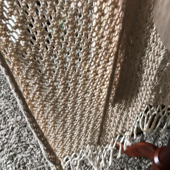 Bohemian Crocheted Cardigan Open Front Stunning Eggshell FINAL SALE - Picture 14 of 15